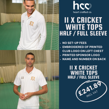 11 x CRICKET WHITE TOP