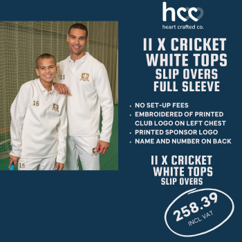 11 x CRICKET WHITE SLIP OVERS FULL SLEEVE